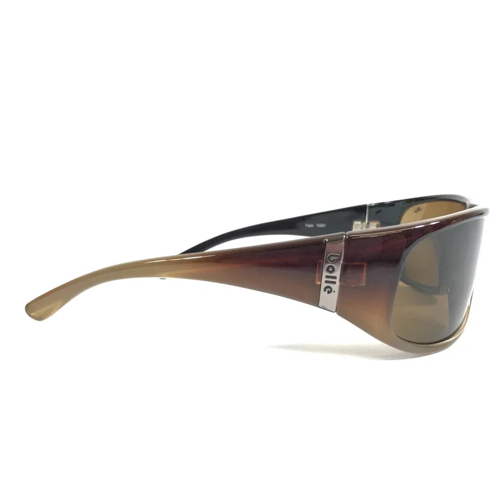 Bolle Sunglasses Faze 10967 Polished Brown Wrap Frames w/ Brown Polarized Lenses